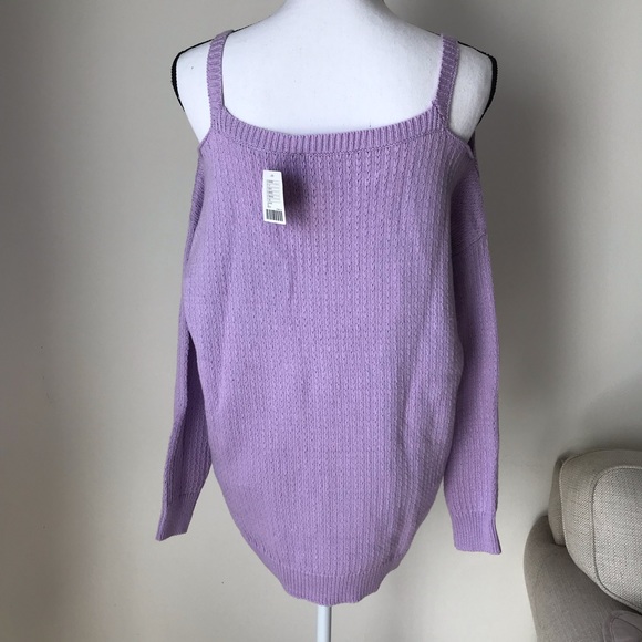 UO Kimchi Blue Kia Cold Shoulder Sweater Top - Picture 8 of 8